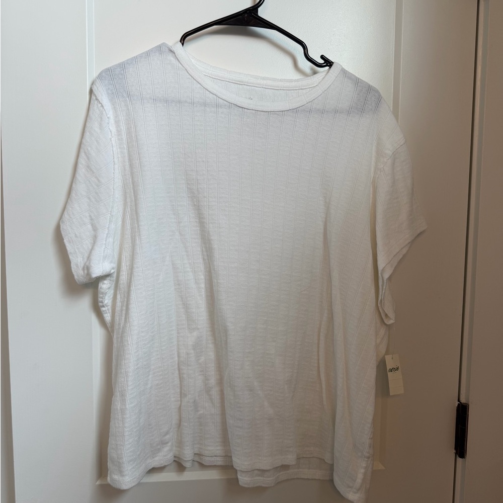 Aerie White Short Sleeve Tee